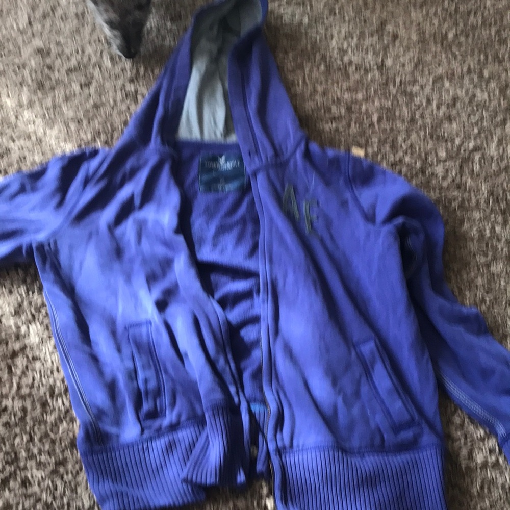 Purple american eagle jacket large in girls but fits like a womens small